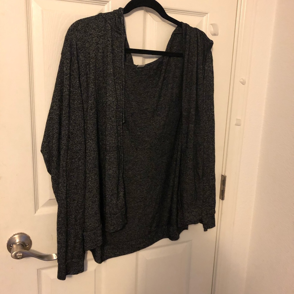 black cardigan